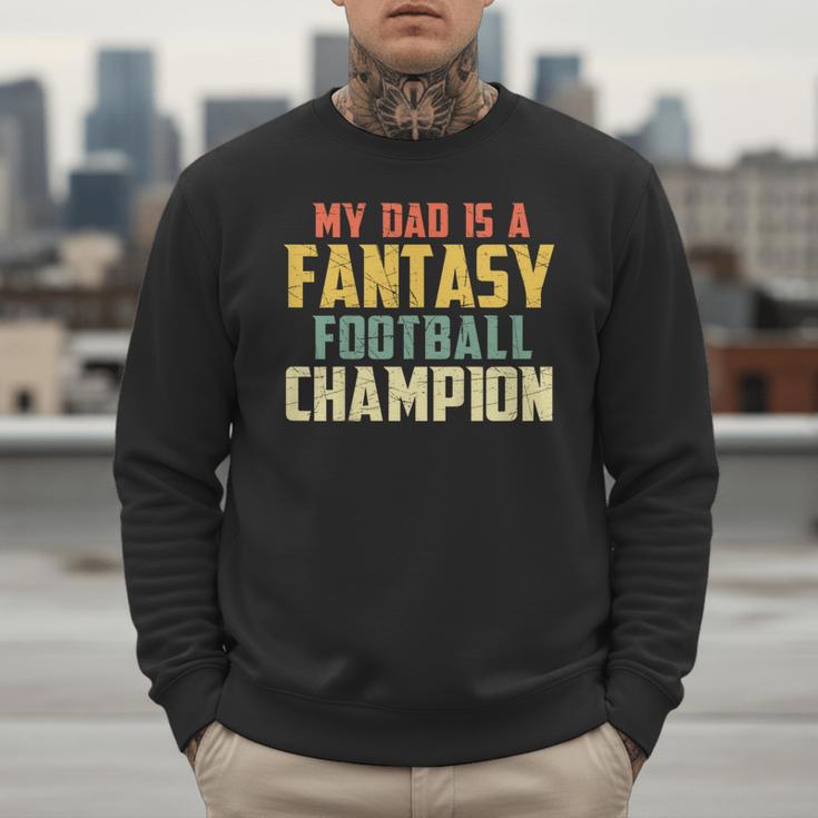 Fantasy Football Dad Champion Vintage Draft Party Men Sweatshirt
