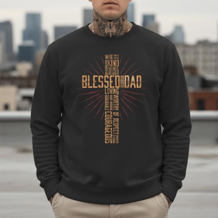 Father's Day For Dad Husband Blessed Dad Christian Men Sweatshirt