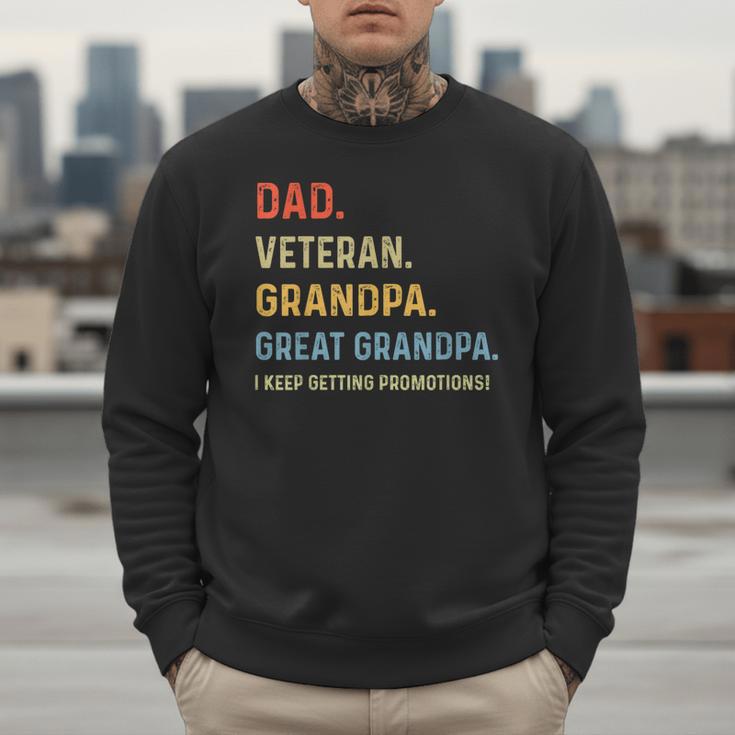 Fathers Day Dad Veteran Grandpa Great Grandpa Men Sweatshirt