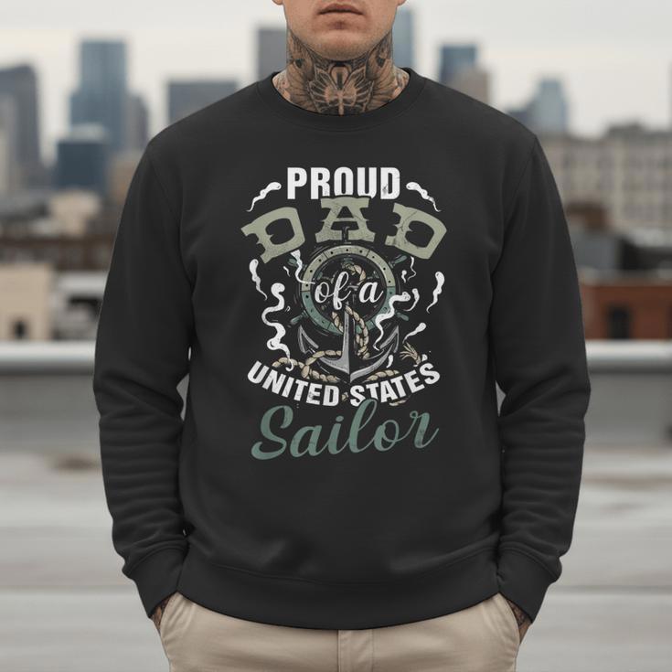 Fathers Day Proud Dad Of A United States Anchor Sailor Men Sweatshirt