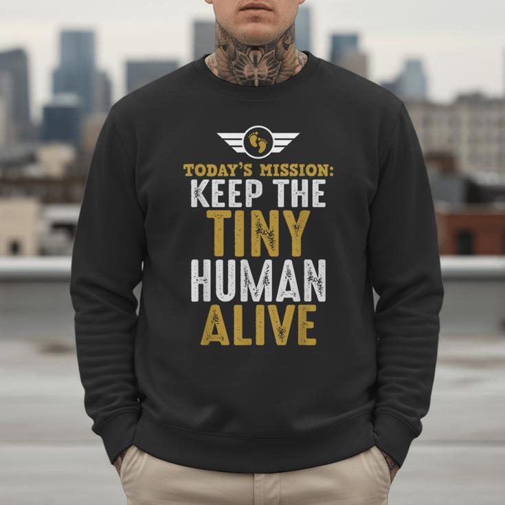 Father's Day By Tee Company New Dad First Time Father Keep Tiny Human Alive Adult Classic Fit Short Sleeve Men Sweatshirt Father's Day By Tee Company New Dad First Time Father Keep Tiny Human Alive Adult Classic Fit Short Sleeve Men Sweatshirt