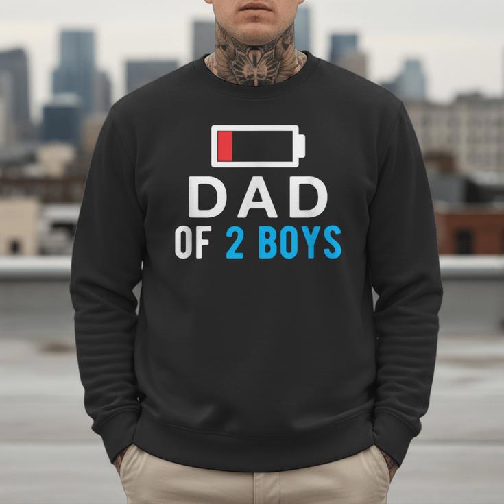 Father's Day Tee Dad Of 2 Boys Man Idea Men Sweatshirt