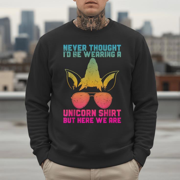 Fathers Day I Wear A Unicorn Shirt Dadacorn Men Sweatshirt