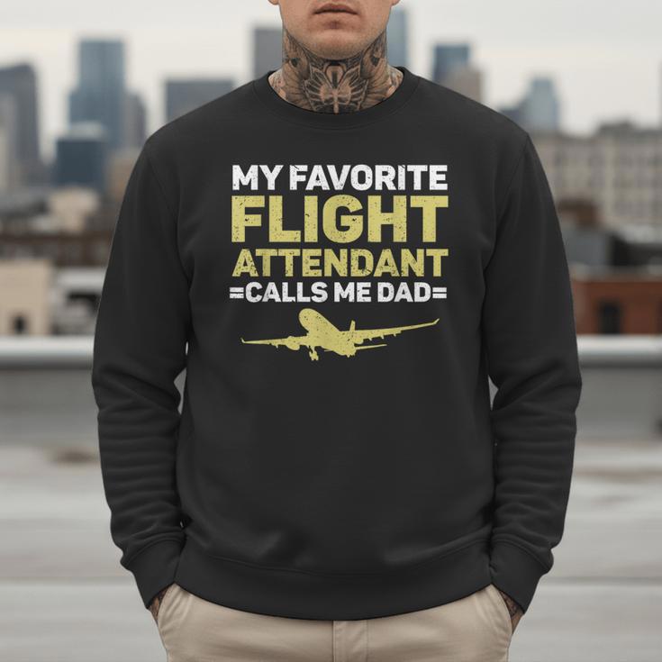 My Favorite Flight Attendant Calls Me Dad Flight Attendant Men Sweatshirt