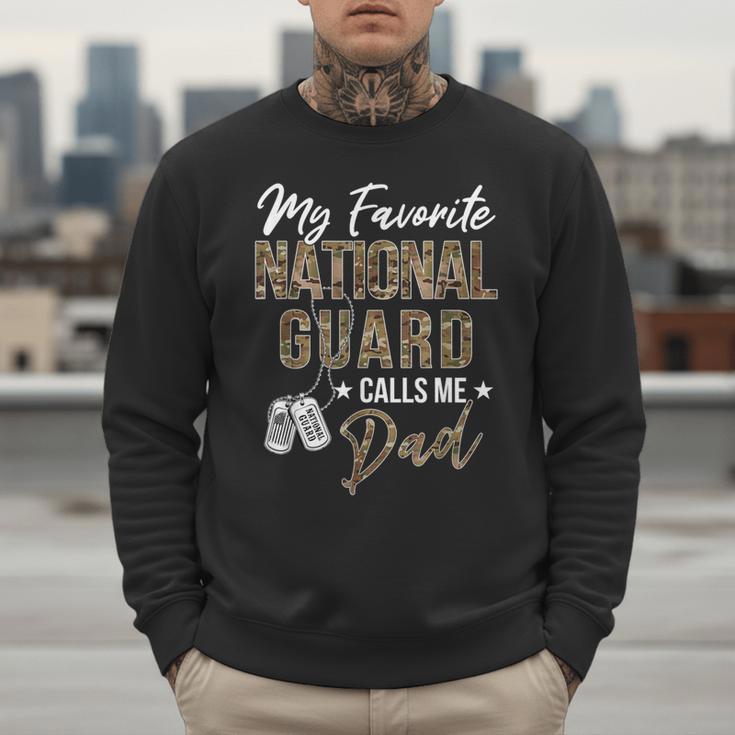 My Favorite National Guard Calls Me Dad Military Family Men Sweatshirt
