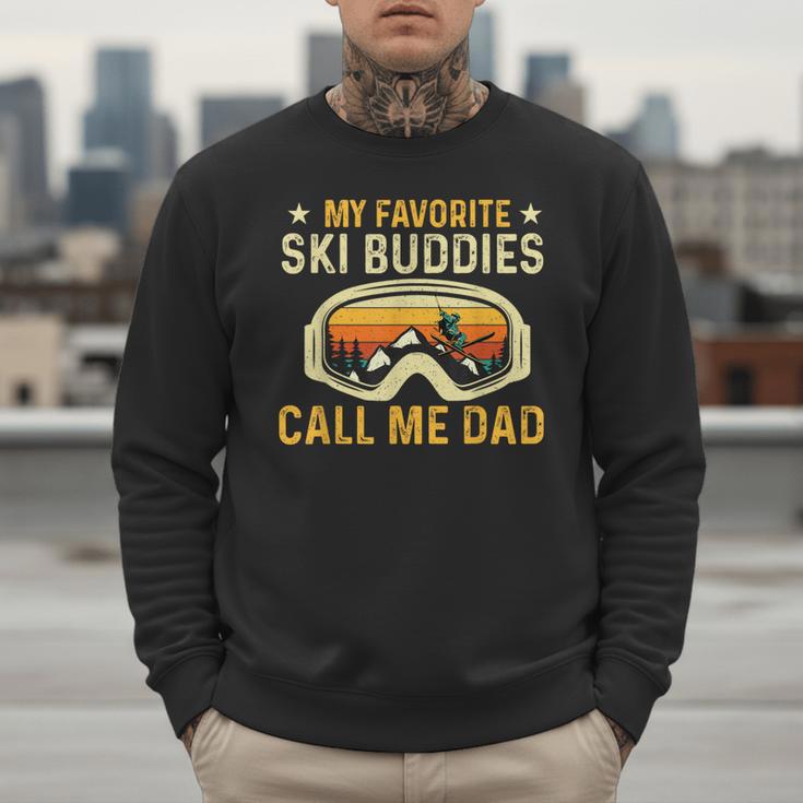 My Favorite Ski Buddies Call Me Dad Skier Skiing Lover Men Sweatshirt