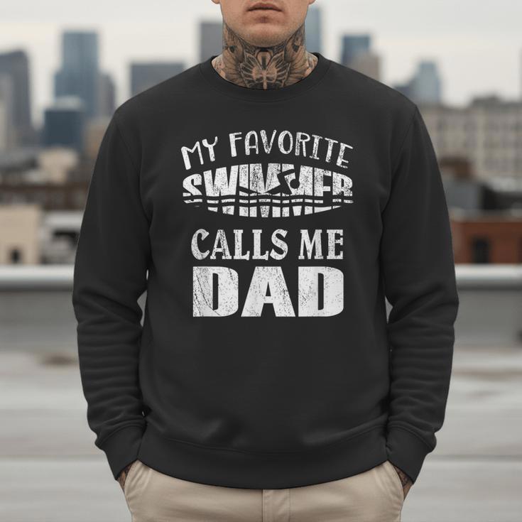 My Favorite Swimmer Calls Me Dad Vintage Swim Pool Men Sweatshirt My Favorite Swimmer Calls Me Dad Vintage Swim Pool Men Sweatshirt