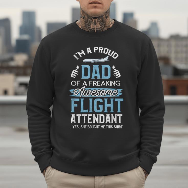 Flight Attendant Shirt For Dad Father Flight Attendant Men Sweatshirt