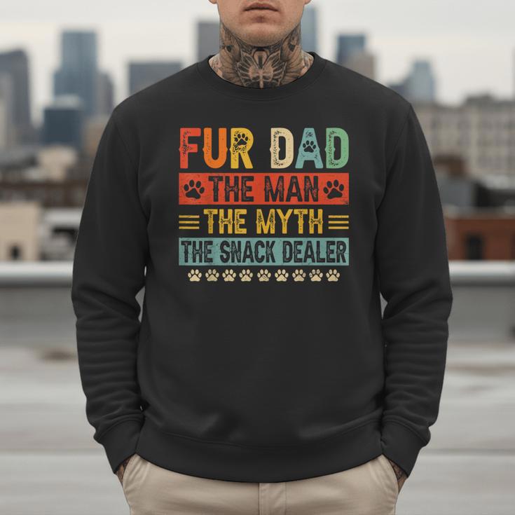 Fur Dad Man Myth Snack Dealer Paw Cat Dog Father's Day Men Sweatshirt