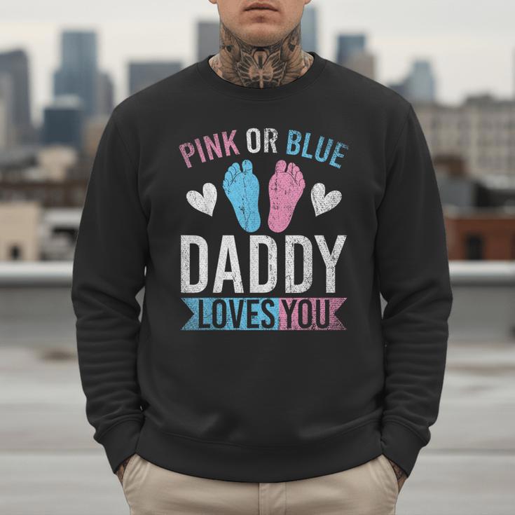 Future Dad Pink Or Blue Daddy Loves You Gender Reveal Men Sweatshirt