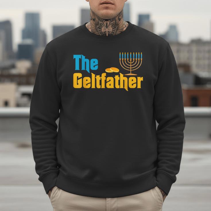 Gelt Father Hanukkah Menorah Jewish Dad Pajamas Men Sweatshirt Gelt Father Hanukkah Menorah Jewish Dad Pajamas Men Sweatshirt