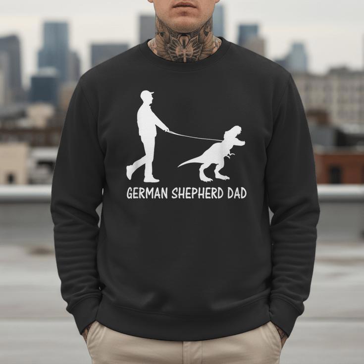 German Shepherd Dad Dinosaur GSD Owners Father's Day Men Sweatshirt