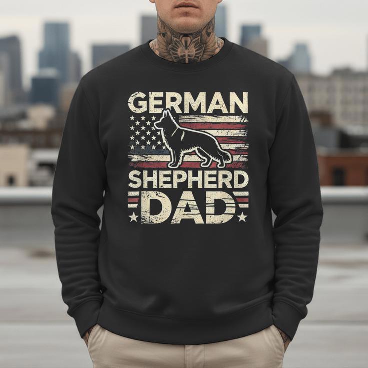 German Shepherd Dad Shirt American Flag German Shepherds Men Sweatshirt