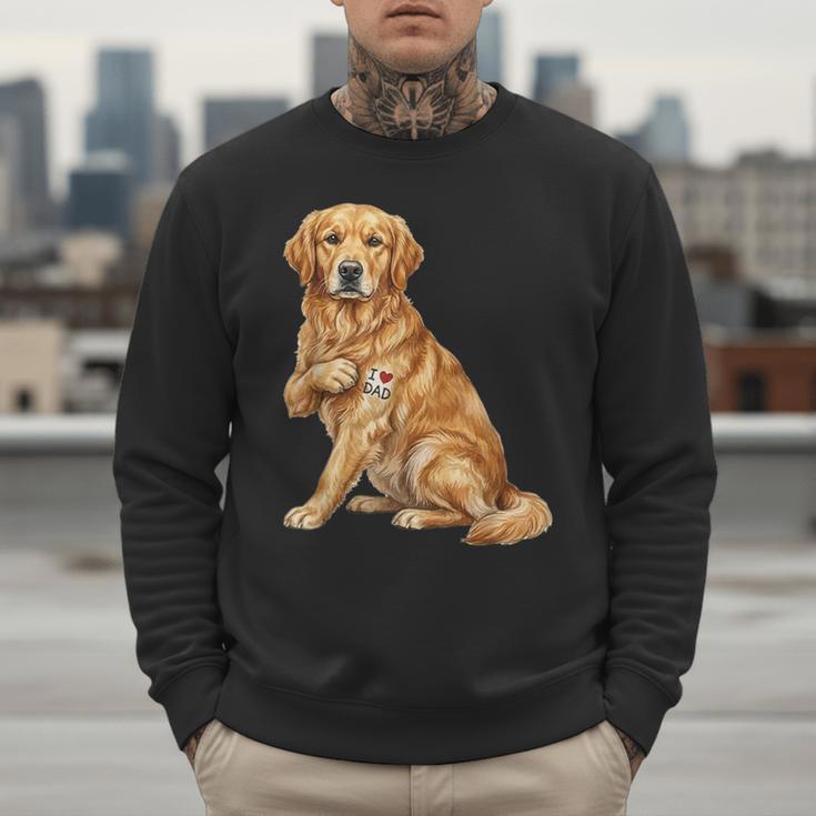 Golden Retriever I Love Dad Dog Dad Father's Day Men Sweatshirt Golden Retriever I Love Dad Dog Dad Father's Day Men Sweatshirt