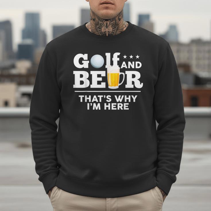 Golf And Beer Joke Dad Fathers Day Drinking Birthday Small Men Sweatshirt
