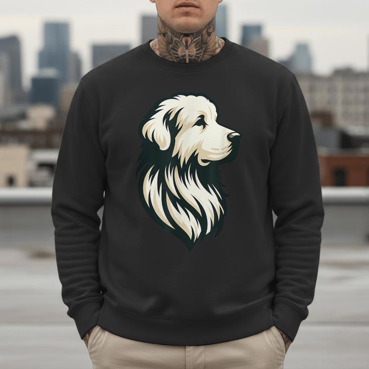 Great Pyrenees Pyr Minimalist Simple Dog Mom Dad Boys Girls Men Sweatshirt