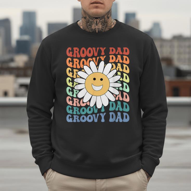 Groovy Dad Matching Outfit Fathers Day Family Retro Vintage Men Sweatshirt Groovy Dad Matching Outfit Fathers Day Family Retro Vintage Men Sweatshirt