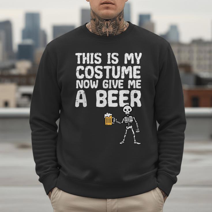 Halloween This Is My Costume Give Me Skeleton Dad Men Men Sweatshirt