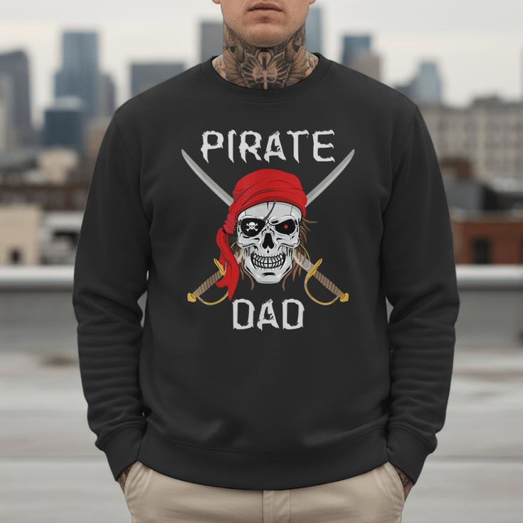 Halloween Pirate Skull Apparel Pirate Dad V-Neck Short Sleeve Cotton 100 T-Shirt Small Men Sweatshirt