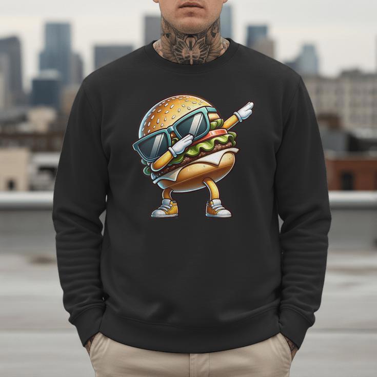 Hamburger Dabbing Kids Men Women Dab Dance Cheeseburgers Dad Men Sweatshirt Hamburger Dabbing Kids Men Women Dab Dance Cheeseburgers Dad Men Sweatshirt