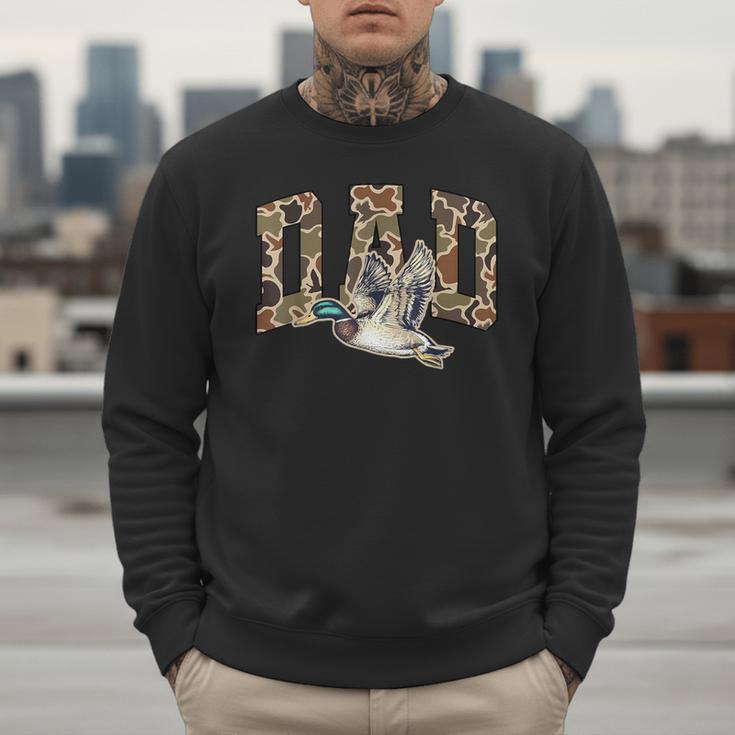 Hunting Dad Duck Camouflage Camo Preppy Camo Dad Camo Men Sweatshirt