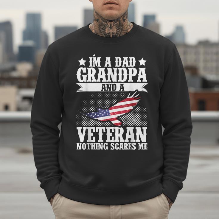 I'm A Dad Grandpa And A Veteran US Flag Veterans Day Men Sweatshirt