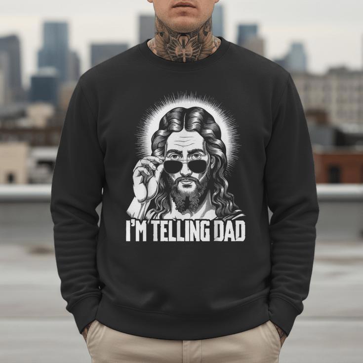 I'm Telling Dad Jesus Men Sweatshirt