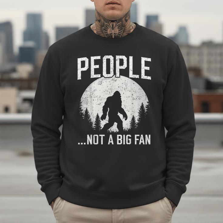 Introvert Bigfoot People Not A Big Fan Dad Joke Men Sweatshirt