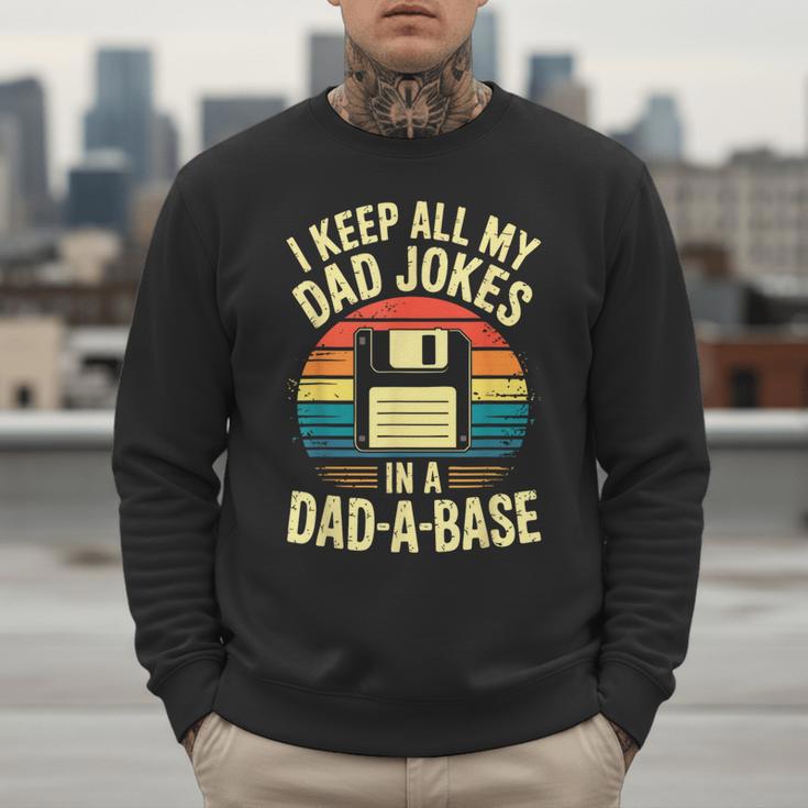 I Keep All My Dad Jokes In A Dad-A-Base Shirt Men Dad Joke Men Sweatshirt