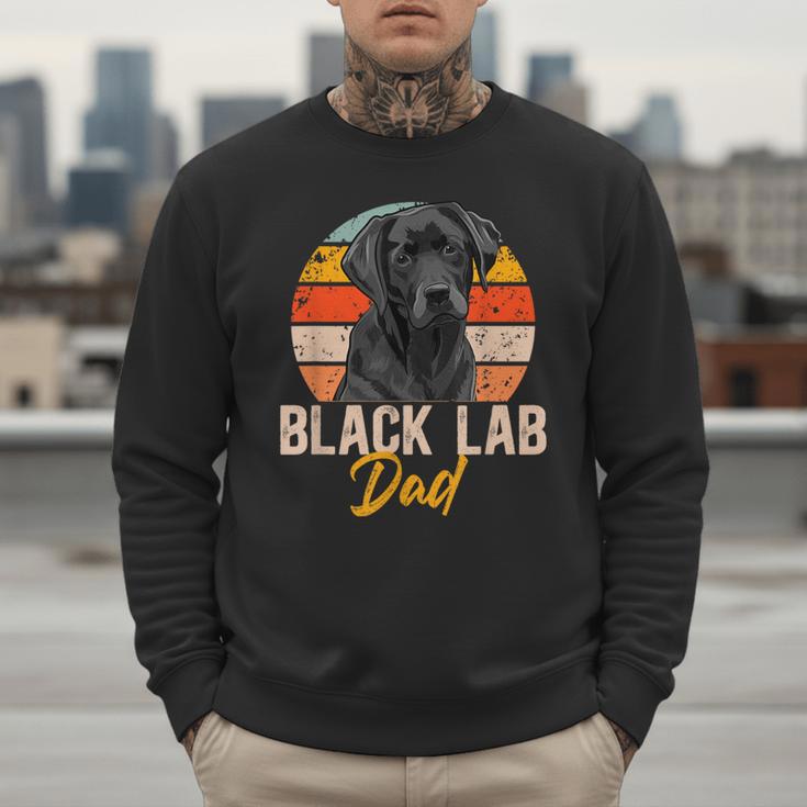 Lab Dad Retro Black Labrador Owner Men Sweatshirt