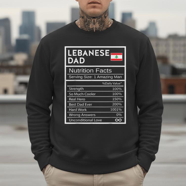 Lebanese Dad Nutrition Facts National Pride For Dad Men Sweatshirt