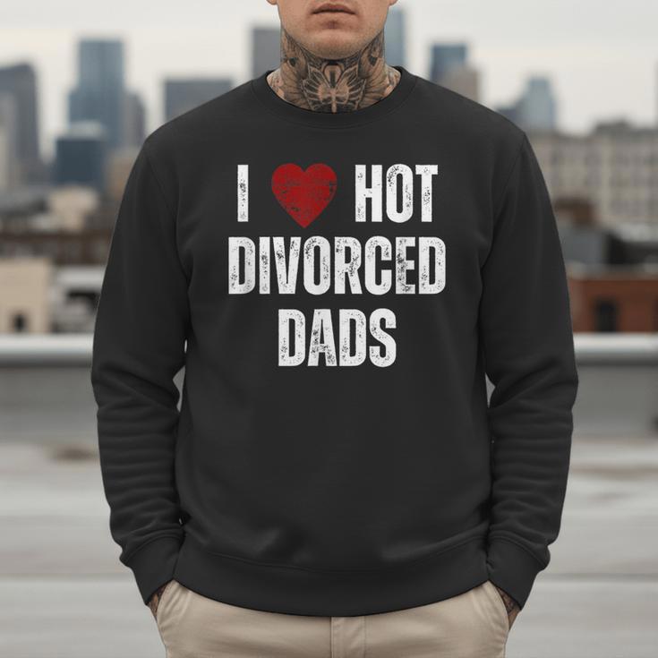 I Love Hot Divorced Dads Red Hearts Men Sweatshirt