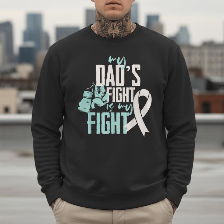 Lung Cancer Dad Ribbon Men Sweatshirt