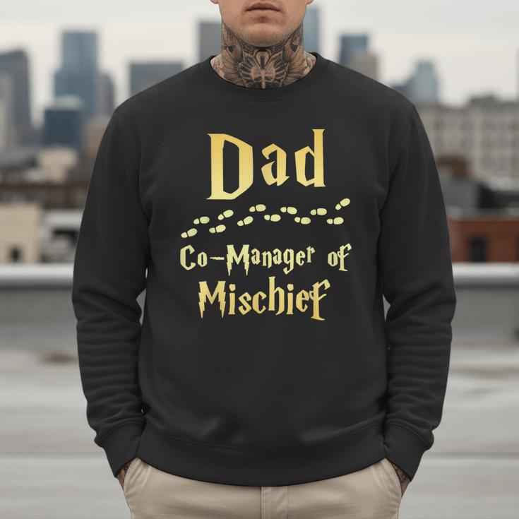Magical Dad Manager Of Mischief Birthday Family Matching Men Sweatshirt