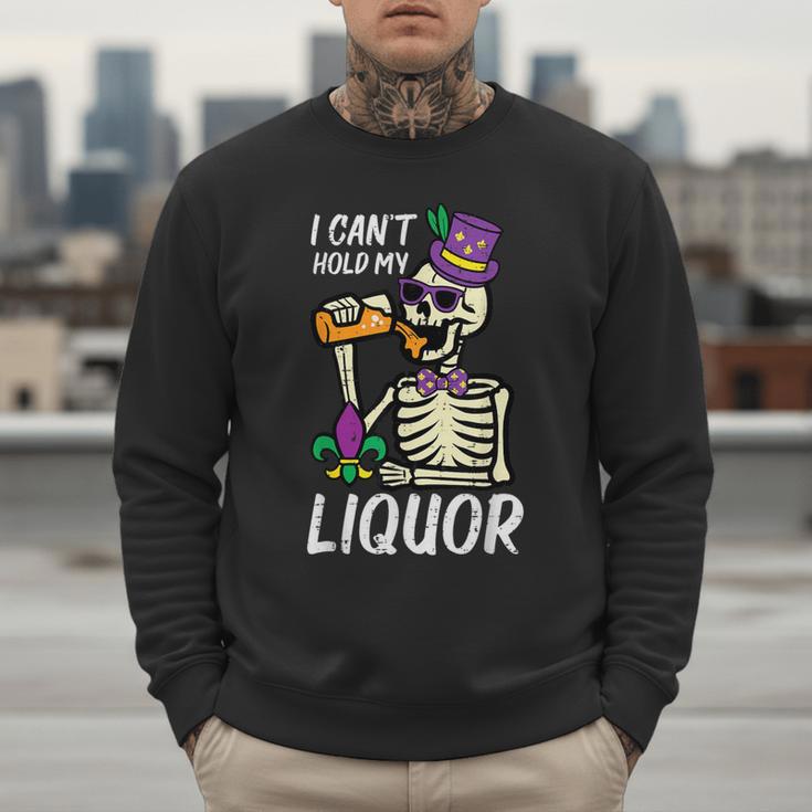 Mardi Gras Skeleton Cant Hold My Carnival Team Dad Men Men Sweatshirt