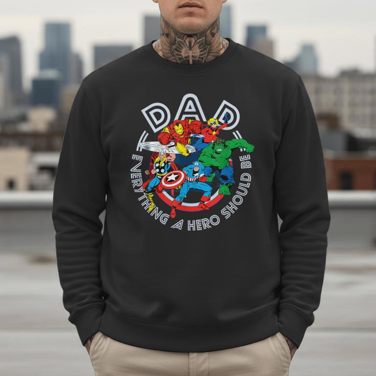 Marvel Comics Retro Classic Father's Day Avengers Hero Dad Men Sweatshirt