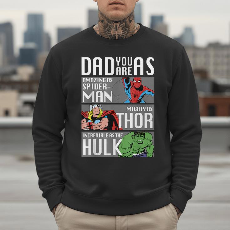 Marvel Father's Day Spider-Man Thor Hulk Dad Attributes Men Sweatshirt
