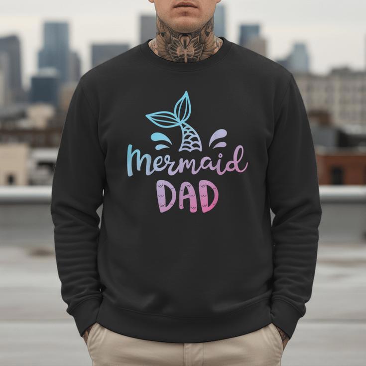 Mermaid Dad Merman Daddy Dad Family Matching Birthday Men Sweatshirt
