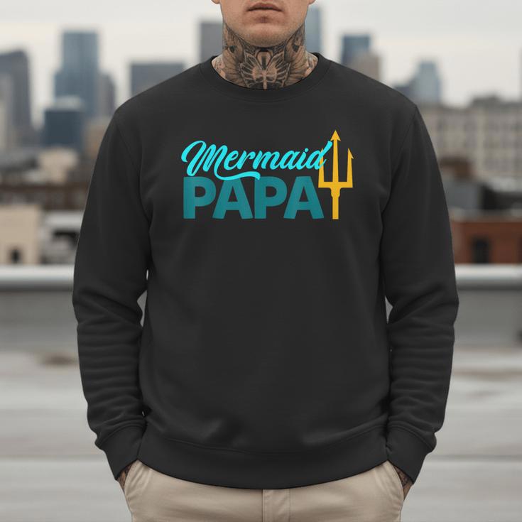 Mermaid Dad Mermaid Papa Grandpa Security Party Small Men Sweatshirt
