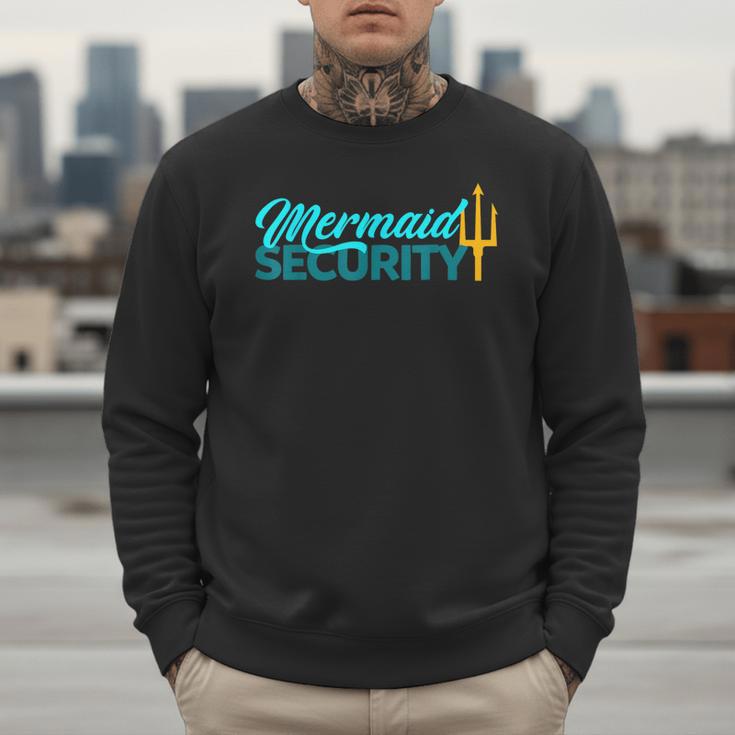 Mermaid Security Birthday Party Matching Dad Boys Men Sweatshirt