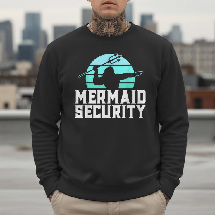 Mermaid Security Shirt Boys Swimmer Dad Merdad Trident Men Sweatshirt