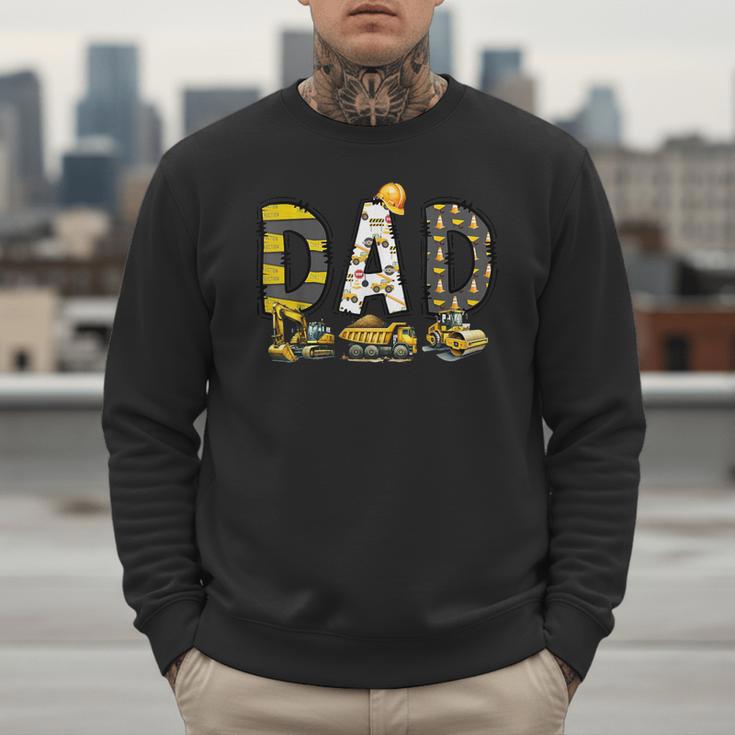 Mom And Dad Construction Birthday Boys Toddler Kids Family Men Sweatshirt