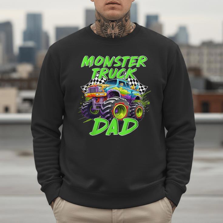 Monster Truck Dad Family Matching Birthday Party Fathers Day Men Sweatshirt