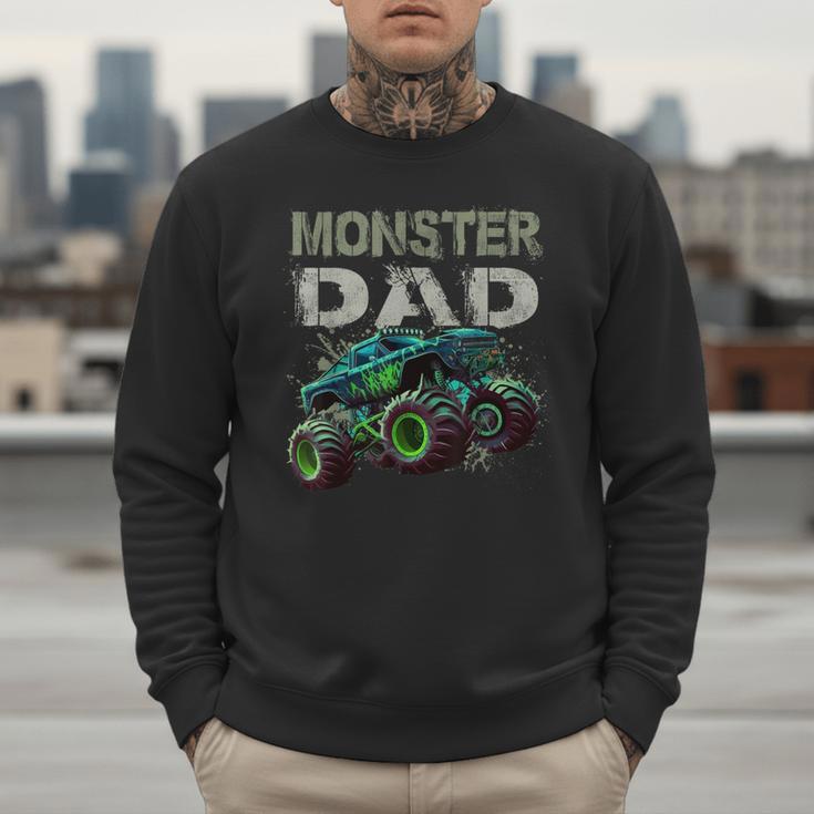 Monster Truck Dad Family Matching Monster Truck Lovers Men Sweatshirt