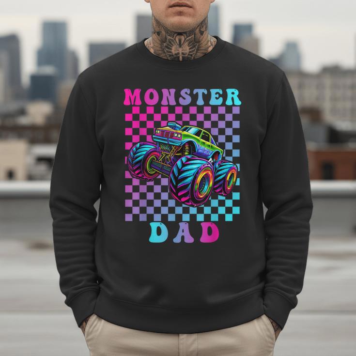 Monster Truck Dad Family Matching Shirt Truck Lovers Men Sweatshirt