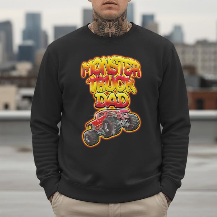 Monster Truck Dad Hot Red Graffiti Style Men Sweatshirt Monster Truck Dad Hot Red Graffiti Style Men Sweatshirt