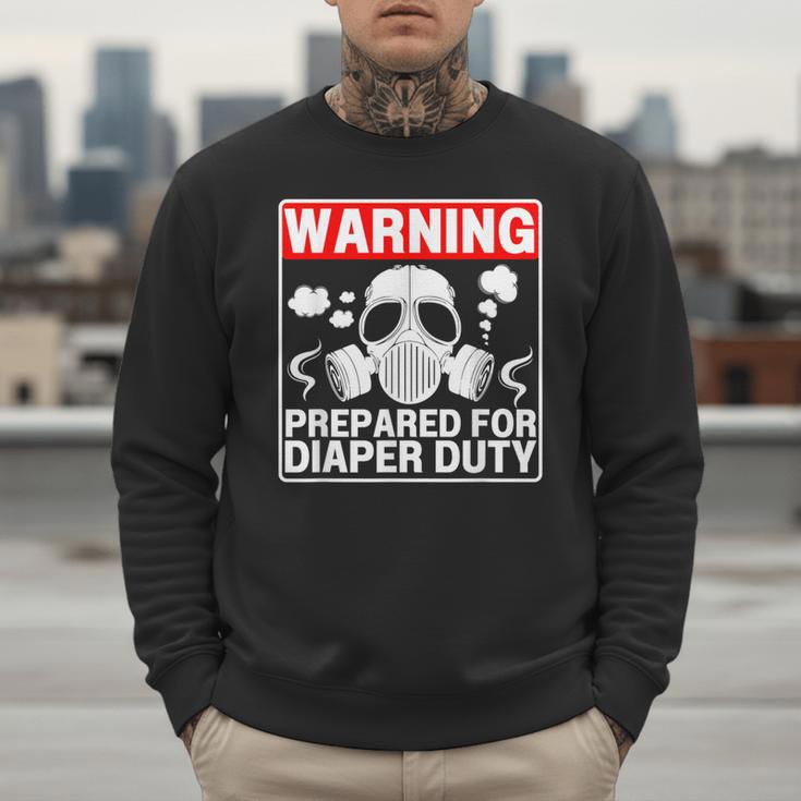 New Dad Prepared For Diaper Duty Daddy Diaper Duty Men Sweatshirt
