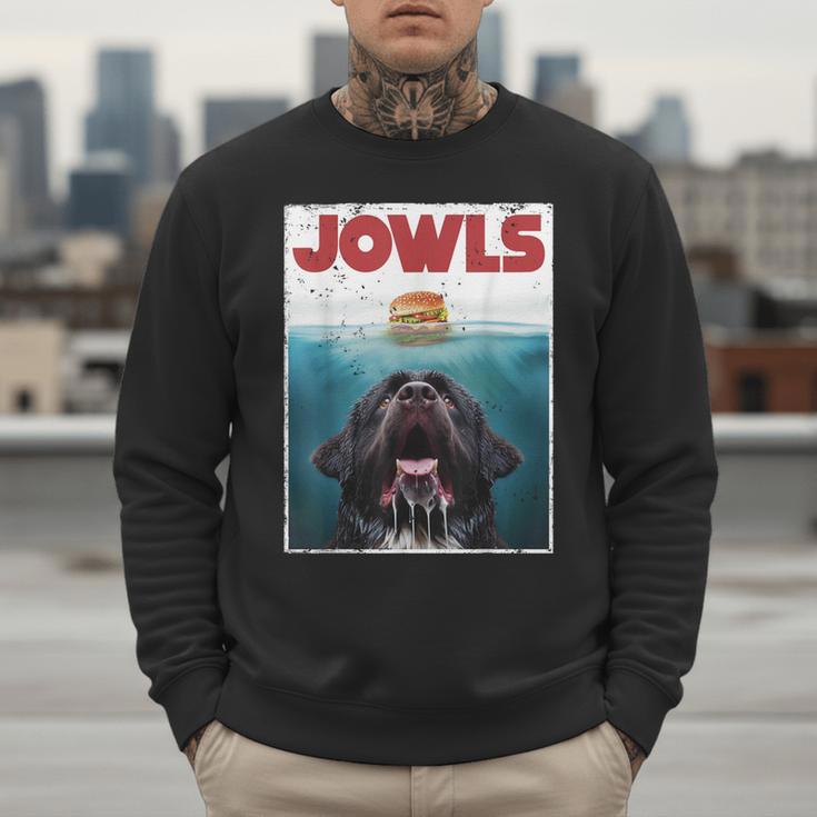 Newfoundland Dog Newfie Lab Jowls Burger Dog Mom Dad Men Sweatshirt