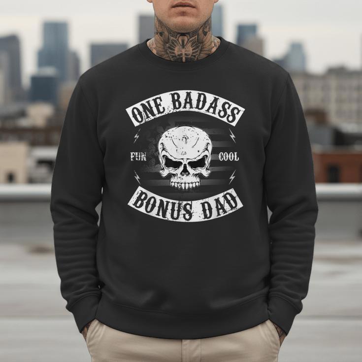 One Badass Bonus Step Dad Birthday Stepdad Men Sweatshirt