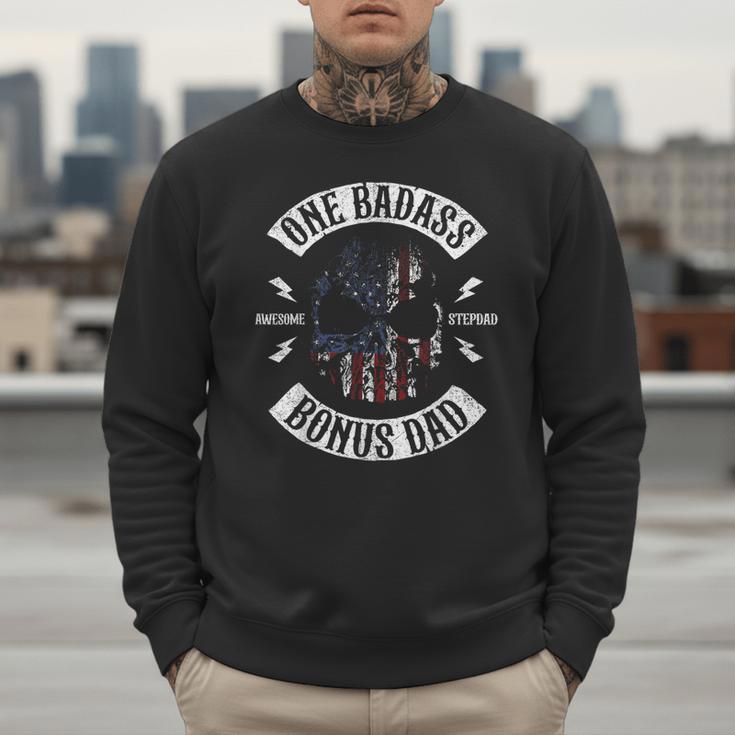 One Badass Bonus Stepdad Birthday Step Dad Men Sweatshirt